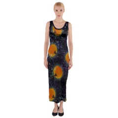 Space Pumpkins Fitted Maxi Dress by SychEva