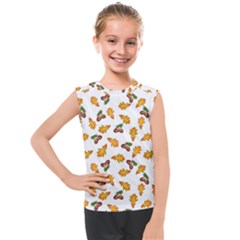 Oak Leaves And Acorns Kids  Mesh Tank Top by SychEva