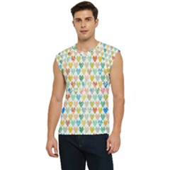 Multicolored Hearts Men s Raglan Cap Sleeve Tee by SychEva