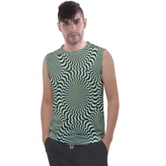 Illusion Waves Pattern Men s Regular Tank Top by Sparkle