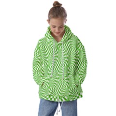 Illusion Waves Pattern Kids  Oversized Hoodie by Sparkle