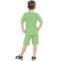 Illusion Waves Pattern Kids  Tee and Shorts Set View2