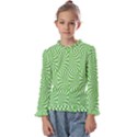 Illusion Waves Pattern Kids  Frill Detail Tee View1