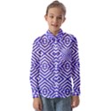 Illusion Waves Pattern Kids  Long Sleeve Shirt View1