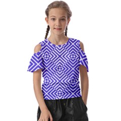 Illusion Waves Pattern Kids  Butterfly Cutout Tee by Sparkle