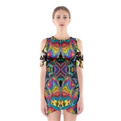 375 Chroma Digital Art Custom Kal00012 Shoulder Cutout One Piece Dress by Drippycreamart