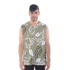 Folk Flowers Print Floral Pattern Ethnic Art Men s Basketball Tank Top by Eskimos