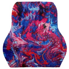 Painted Feathers Car Seat Back Cushion  by kaleidomarblingart