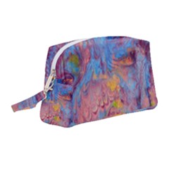 Abstract Marbling Art Print Wristlet Pouch Bag (medium) by kaleidomarblingart