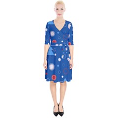 Christmas Pattern Tree Design Wrap Up Cocktail Dress by Sapixe