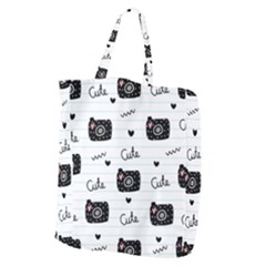 Cute Cameras Doodles Hand Drawn Giant Grocery Tote by Sapixe