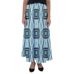 Abstract Geometric Design   Geometric Fantasy   Flared Maxi Skirt by Eskimos