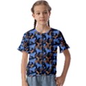 Blue Tigers Kids  Cuff Sleeve Scrunch Bottom Tee View1