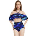 Blue Waves Abstract Series No8 Halter Flowy Bikini Set  View1