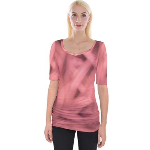 Red Flames Abstract No2 Wide Neckline Tee by DimitriosArt