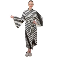 Cycas Leaf The Shadows Maxi Velour Kimono by DimitriosArt