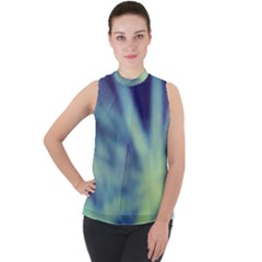 Cold Stars Mock Neck Chiffon Sleeveless Top by DimitriosArt