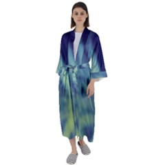 Cold Stars Maxi Satin Kimono by DimitriosArt