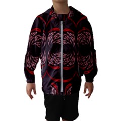 Floral Folk Damask Pattern Fantasy Flowers Floral Geometric Fantasy Kids  Hooded Windbreaker by Eskimos