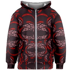 Floral Folk Damask Pattern Fantasy Flowers Floral Geometric Fantasy Kids  Zipper Hoodie Without Drawstring by Eskimos