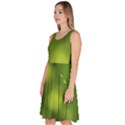 Green Vibrant Abstract No3 Knee Length Skater Dress With Pockets View2