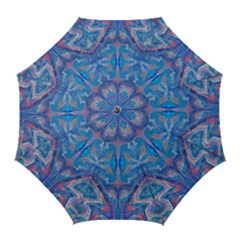 Blue Repeats Golf Umbrellas by kaleidomarblingart