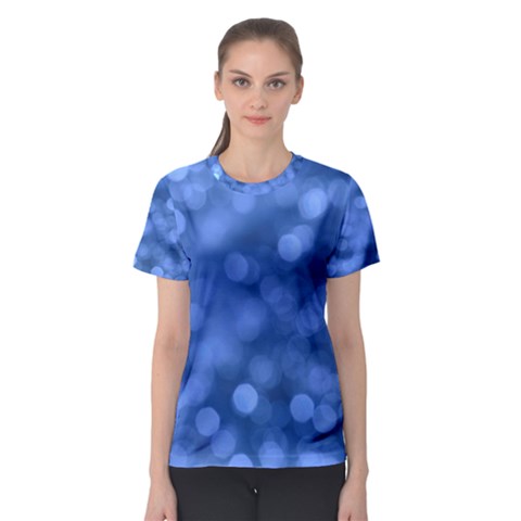 Light Reflections Abstract No5 Blue Women s Sport Mesh Tee by DimitriosArt