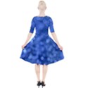 Light Reflections Abstract No5 Blue Quarter Sleeve A-Line Dress View2