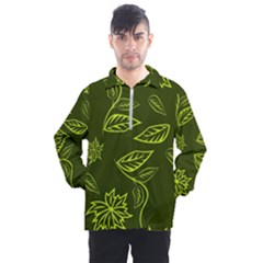 Folk Flowers Print Floral Pattern Ethnic Art Men s Half Zip Pullover by Eskimos