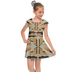 Abstract Pattern Geometric Backgrounds  Abstract Geometric  Kids  Cap Sleeve Dress by Eskimos