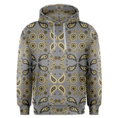 Floral Folk Damask Pattern Fantasy Flowers Floral Geometric Fantasy Men s Overhead Hoodie by Eskimos