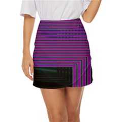 Gradient Mini Front Wrap Skirt