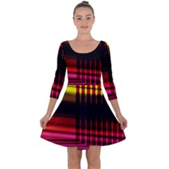 Gradient Quarter Sleeve Skater Dress by Sparkle