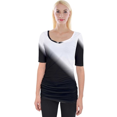 Gradient Wide Neckline Tee by Sparkle