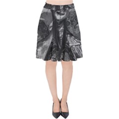 Bw Creepy Fantasy Scene Artwork Velvet High Waist Skirt by dflcprintsclothing