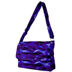 Purple  Waves Abstract Series No2 Full Print Messenger Bag (s) by DimitriosArt