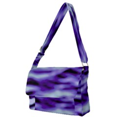 Purple  Waves Abstract Series No3 Full Print Messenger Bag (s) by DimitriosArt