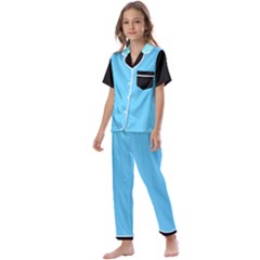 Reference Kids  Satin Short Sleeve Pajamas Set by VernenInk