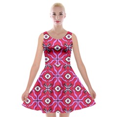 Abstract Illustration With Eyes Velvet Skater Dress by SychEva