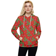 Christmas Trees Women s Lightweight Drawstring Hoodie by SychEva