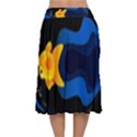 Digital Illusion Velvet Flared Midi Skirt View2