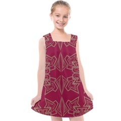 Abstract Pattern Geometric Backgrounds   Kids  Cross Back Dress by Eskimos