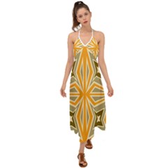 Abstract Pattern Geometric Backgrounds   Halter Tie Back Dress  by Eskimos