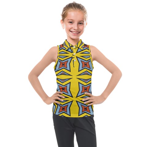 Abstract Pattern Geometric Backgrounds   Kids  Sleeveless Polo Tee by Eskimos