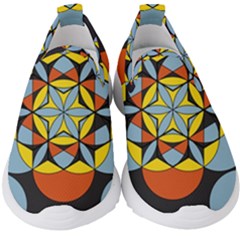 Abstract Pattern Geometric Backgrounds   Kids  Slip On Sneakers by Eskimos