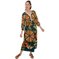 Abstract Pattern Geometric Backgrounds   Grecian Style  Maxi Dress by Eskimos