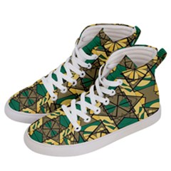 Abstract Pattern Geometric Backgrounds   Women s Hi-top Skate Sneakers by Eskimos