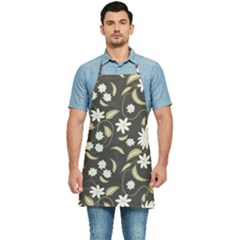 Folk Flowers Print Floral Pattern Ethnic Art Kitchen Apron by Eskimos