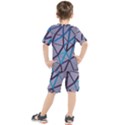 3d Lovely Geo Lines 2 Kids  Tee and Shorts Set View2