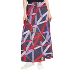 3d Lovely Geo Lines Vii Maxi Chiffon Skirt by Uniqued